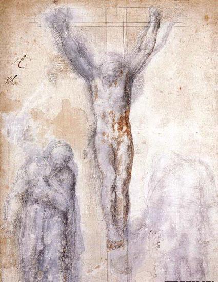 Michelangelo Buonarroti Christ Crucified between the Virgin and Nicodemus oil painting picture